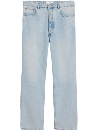 Ami Alexandre Mattiussi Ami Paris Jeans In Bleach Blue