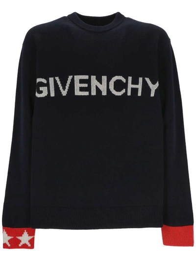 Givenchy Sweaters In Navy/red