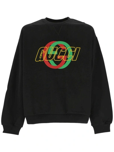 Gucci Sweaters In Black/mc/mix