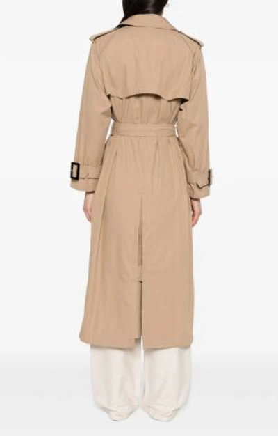 Herno Cotton Trench Coat In Sand