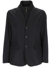 Herno Gore-tex Blazer Jacket With Removable Wind Guard In Blue
