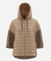 Herno Hooded Quilted Down Jacket In Brown