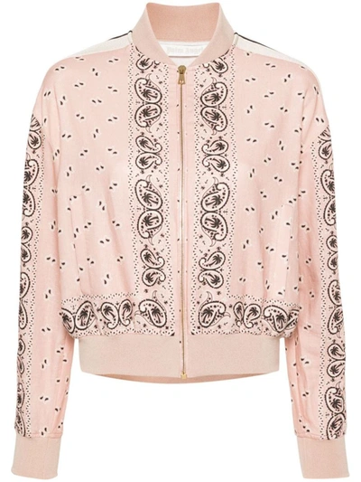 Palm Angels Jackets In Rosa E Bianco