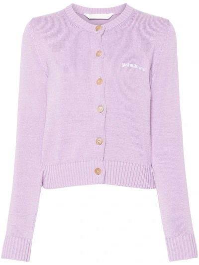 Palm Angels Sweaters In Lilac Off