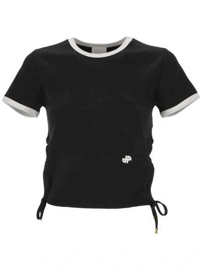 Patou Black Stretch-cotton T-shirt