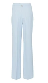 Twinset Straight Tailored Trousers In Blue Tear