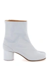 Maison Margiela Woman Ankle Boots Sky Blue Size 6 Leather In Blue
