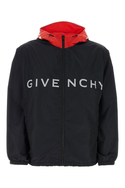 Givenchy Navy Hooded Jacket In Blue