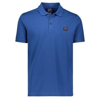 Paul & Shark Always Heritage Logo Pique Polo Shirt In Blue