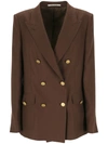 Tagliatore Women's Paris - Linen Double-breasted Blazer In Brown