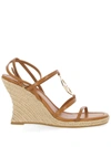 Tory Burch Wedges In Caramel Corn / Gold