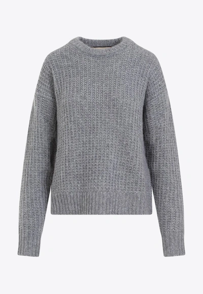 Gucci Cashmere And Silk Sweater In Gray