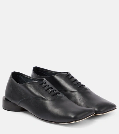 Jacquemus X Repetto Les Zizi Leather Derby Shoes In Black