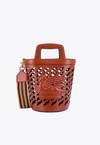Etro Logo Detailed Bucket Bag In Brown