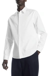 Cos Regular-fit Poplin Shirt In White Light