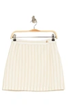 Onia Air Wrap Linen Blend Cover-up Miniskirt In Sandshell/ White