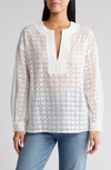 VICI COLLECTION VICI COLLECTION PRISCA COTTON EYELET COVER-UP TOP