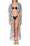 Ranee's Leopard Duster In Black And White