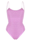 Oseree Wisteria Lumiere Maillot One-piece Swimsuit In Pink & Purple