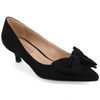 Journee Collection Women's Orana Wide Width Pointed Toe Kitten Heel Pumps In Black