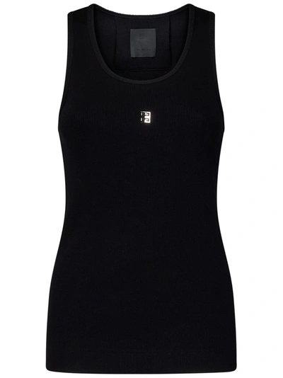 Givenchy Logo Plaque Top In Nero