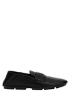 Dolce & Gabbana Leather Loafers With Round Toe And Textured Finish In Black