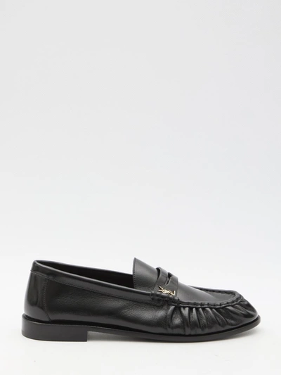Saint Laurent 15mm Le Loafer Leather Loafers In Black