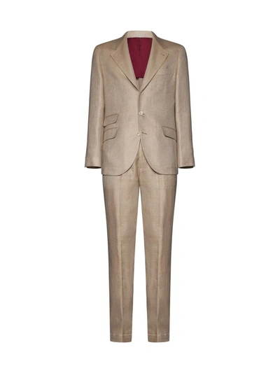 Brunello Cucinelli Suit In Grano