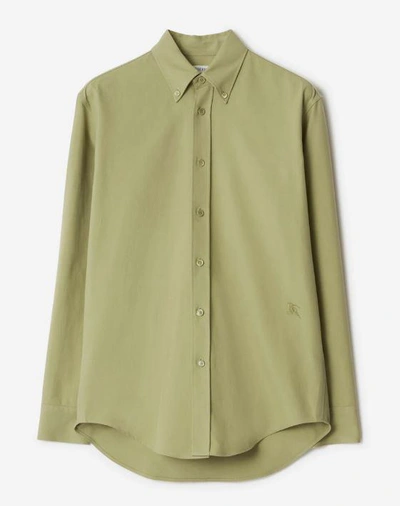 Burberry Cotton Oxford Shirt In Green