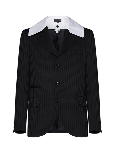 Comme Des Garçons Homme Deux Blazer In Black X White