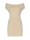 Jacquemus La Robe Cubista Off-shoulder Dress In Light Yellow