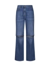 Jw Anderson Cut-out Bootcut Jeans In Blue
