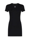 Marine Serre Womens Black Moon-embroidered Slim-fit Cotton-jersey Mini Dress