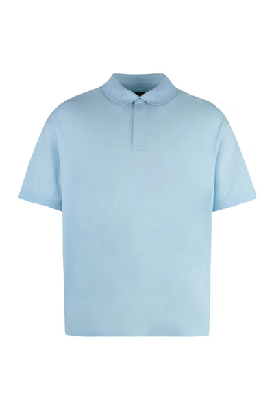 Y-3 Cotton-piqué Polo Shirt In Blue