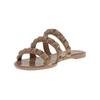 Carmen Sol Maria 3 Strap Flat Jelly Sandals In Nude
