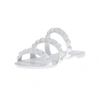 Carmen Sol Maria 3 Strap Flat Jelly Sandals In White
