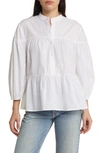 WAYF ADDISON TIERED COTTON POPOVER TOP