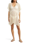 BECCA GOLDEN SHEER LACE COVER-UP TUNIC