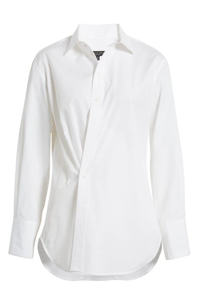 Rag & Bone Indiana Asymmetric Poplin Shirt In White