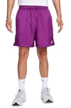 Nike Men's Club Flow Relaxed-fit 6" Drawstring Shorts In Purple