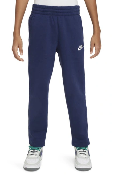 Nike Sportswear Club Fleece Big Kids' Open-hem Pants In Blue