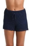 La Blanca Beach Swim Cover Up Shorts In Indigo