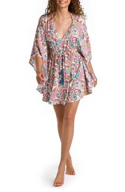 La Blanca Paisley Caftan Coverup In Multi