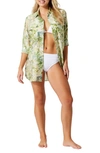 TOMMY BAHAMA PARADISE FRONDS COVER-UP BOYFRIEND SHIRT