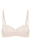 Simone Perele Reve Lace Half-cup Bra In Sakura Pink