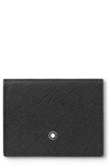 Montblanc Sartorial Trifold Leather Card Holder In Black