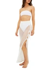 Beach Riot Deborah Sheer Midi Skirt In White