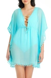 Bleu By Rod Beattie Caftan Cover-up In Light Aqua