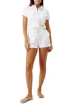 Melissa Odabash Cheryl Cotton Blend Terry Cover-up Romper In White