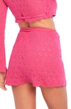 CAPITTANA KAIA OPENWORK CROCHET COVER-UP MINISKIRT